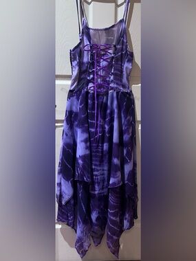 Purple Asymmetrical Dress, Size Medium
